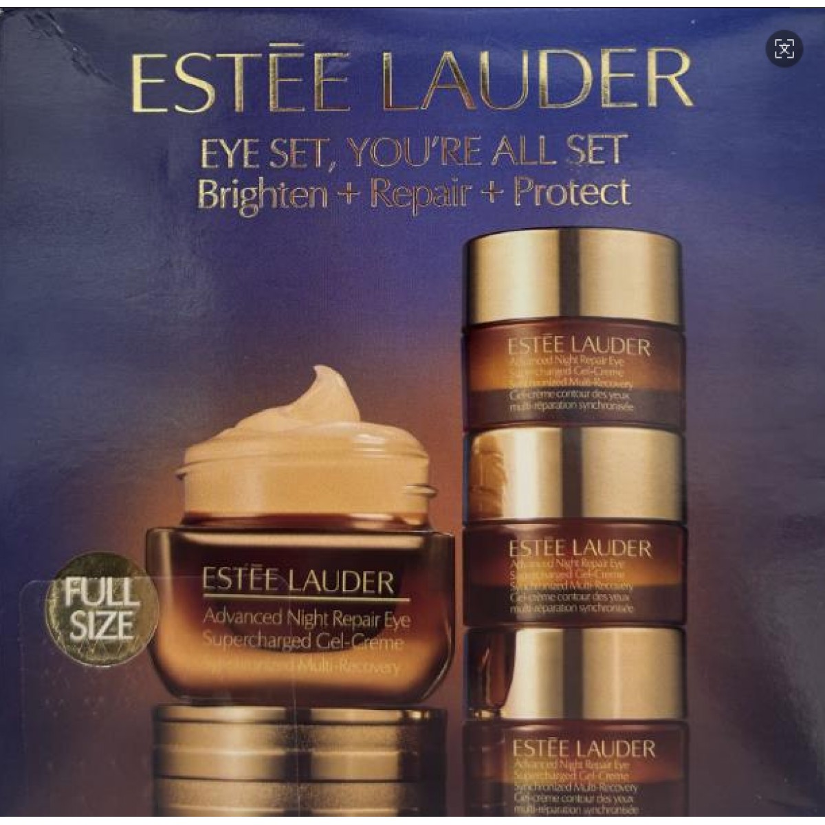 雅诗兰黛小棕瓶熬夜眼霜淡化黑眼圈礼盒再生基因修复眼霜