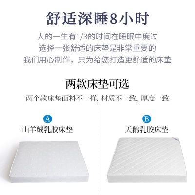 床垫带弹簧1.8米天鹅绒羊绒乳胶加棉1.5m1.2米透气单双人垫榻榻米