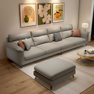 新款北欧布艺沙发现代简约客厅小户型免洗科技布奶油风乳胶沙发