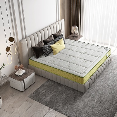 乳胶艾草纤维床垫高端卧室1.8米双人弹簧舒适床垫厚度22厘米