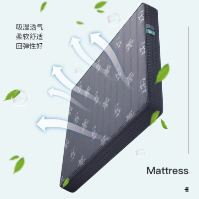 竹炭纤维床垫新款高端双人1.8米加厚22cm舒适弹簧席梦思床垫