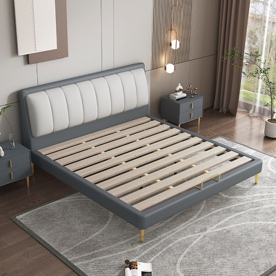 北欧意式轻奢极简科技布床现代简约皮床1.8米双人主卧小户型婚床