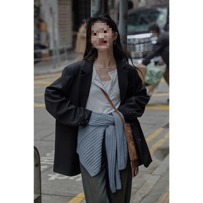 西服外套女2026新款韩系小个子设计感小众春秋爆款显瘦小西装上衣