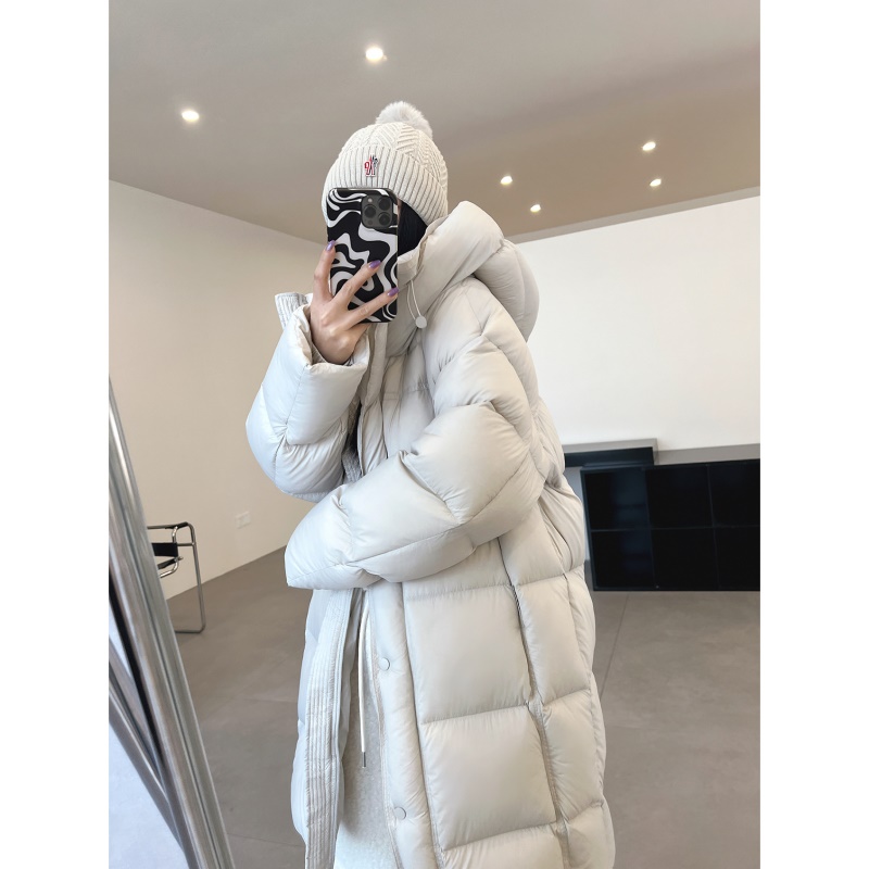 反季2026冬新款御寒加厚中长款90白鹅绒连帽羽绒服女云朵泡芙外套