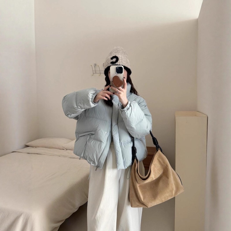 欧洲站2026冬鹅绒服女短款小个子立领白鹅绒外套90绒子含量显瘦