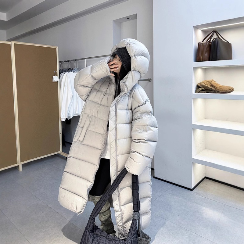 90白鹅绒2026爆款超轻加厚章鱼帽云朵泡芙羽绒服女长款过膝到脚踝