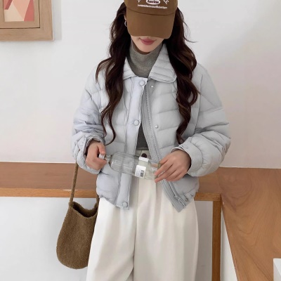 轻薄鹅绒服女款白色2026新款冬季短款超好看今年流行爆款宽松外套