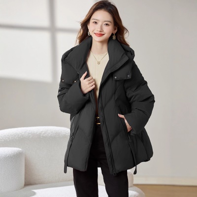 鹅绒羽绒服中长款女款冬季新款2026今年流行爆款小个子加厚外套