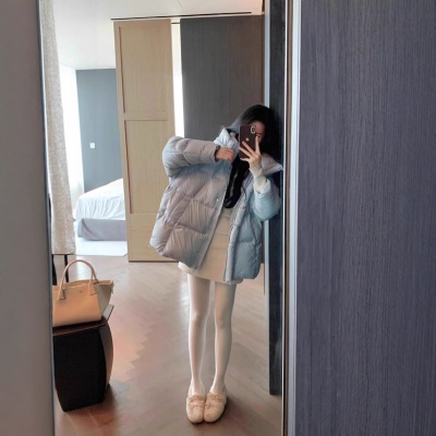 鹅绒服女中长款连帽2026冬季新款超轻加厚泡芙高端90白鹅绒面外套