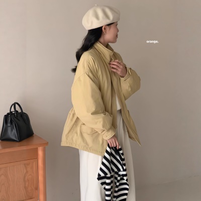 韩系90白鹅绒针织披肩收腰保暖鹅绒服外配披肩冬季女式新款