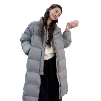 新国标90白鹅绒中长款泡芙羽绒服女韩版高级感立领加厚大被子外套