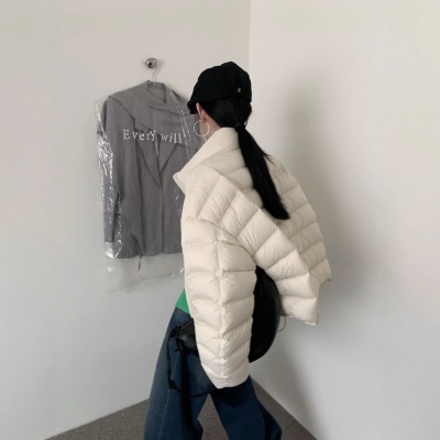 黄色排骨90鹅绒服女2026冬季新款宽松轻薄保暖立领羽绒服外套爆款