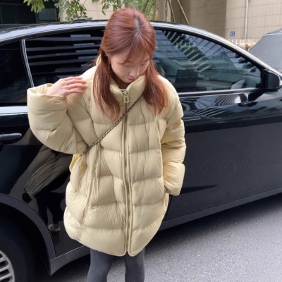 90白鹅绒新国标2026冬季新款羽绒服女式立领保暖长袖外套面包服潮