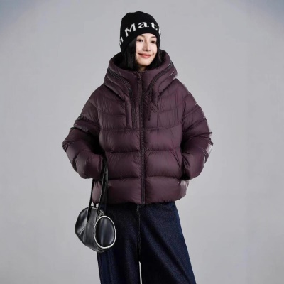 欧货90鹅绒服女2026冬新款短款休闲连帽小个子洋气保暖白鹅绒外套