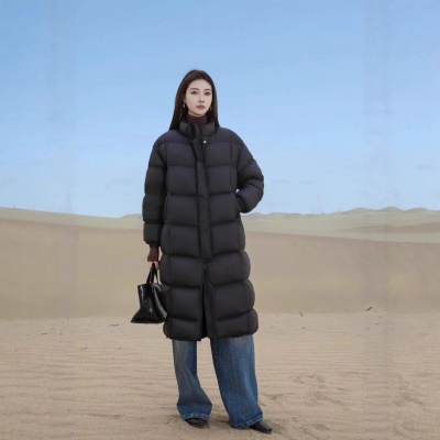 2026轻奢90白鹅绒长款泡芙羽绒服女新款韩版宽松高级感加厚外套