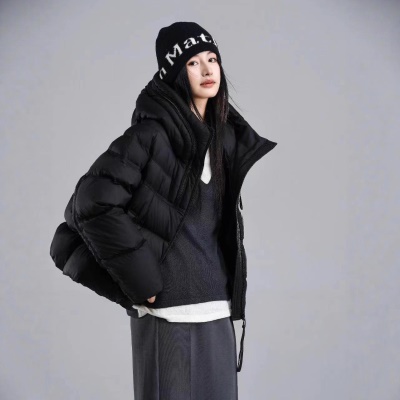欧货90鹅绒服女2026冬新款短款休闲连帽小个子洋气保暖白鹅绒外套