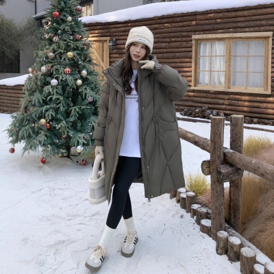 2026泡芙轻奢高端90鹅绒服洋气韩版时尚宽松长款连帽鹅绒服女加厚