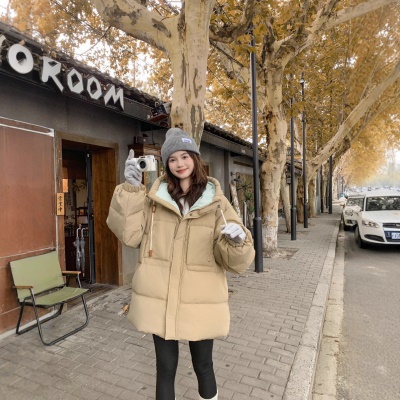 韩系时尚连帽鹅绒服女冬季2026新款洋气美式炸街超好看减龄小个子