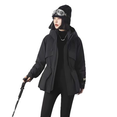 【黑金鹅绒】鹅绒羽绒服杨幂同款派克服冬季收腰羽绒外套冲锋衣女