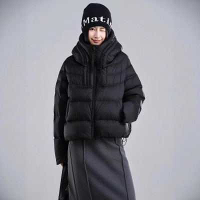 欧货90鹅绒服女2026冬新款短款休闲连帽小个子洋气保暖白鹅绒外套