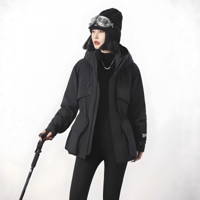 【黑金鹅绒】鹅绒羽绒服杨幂同款派克服冬季收腰羽绒外套冲锋衣女