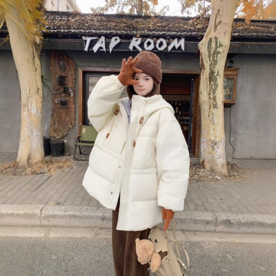 韩系时尚连帽鹅绒服女冬季2026新款洋气美式炸街超好看减龄小个子