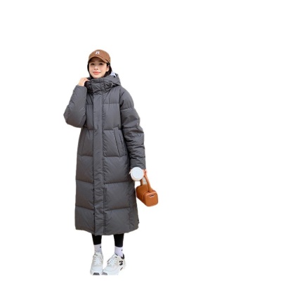 超厚90鹅绒服女过膝超长2026新款韩版宽松加厚大码冬季羽绒服外套