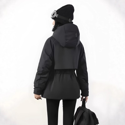 【黑金鹅绒】鹅绒羽绒服杨幂同款派克服冬季收腰羽绒外套冲锋衣女