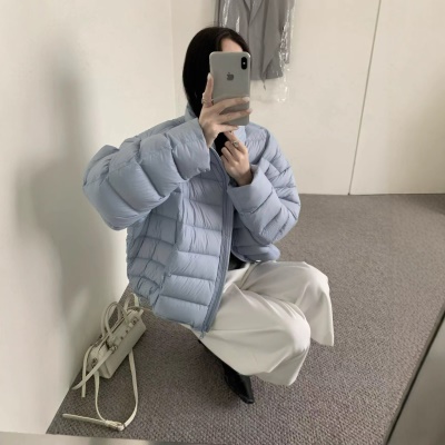 黄色排骨90鹅绒服女2026冬季新款宽松轻薄保暖立领羽绒服外套爆款