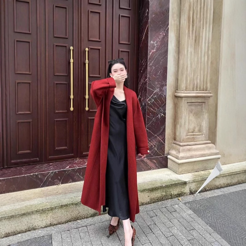 初秋法式上衣双面羊绒大衣冬季外套女毛呢女羊毛时尚百搭时尚气质