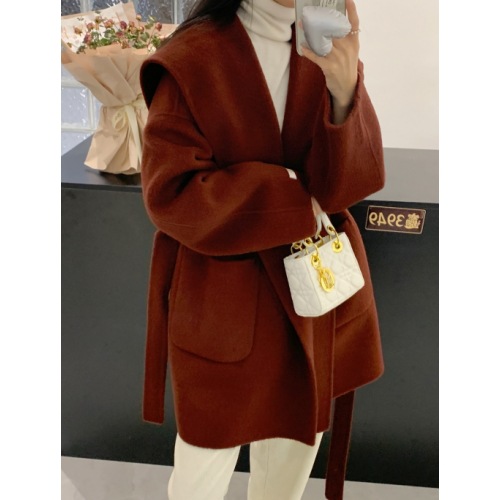 中长款羊绒大衣海军领羊毛大衣初秋高级感上衣小个子毛呢外套女