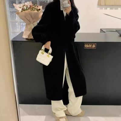 初秋法式上衣纯羊毛大衣冬季外套女高级感秋季穿搭女装羊绒大衣