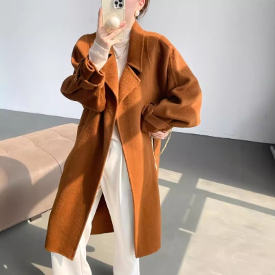 初秋法式上衣纯羊毛大衣冬季外套女高级感秋季穿搭女装羊绒大衣
