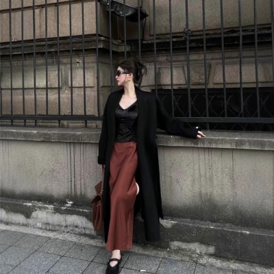 初秋法式上衣双面羊绒大衣冬季外套女毛呢女羊毛时尚百搭时尚气质