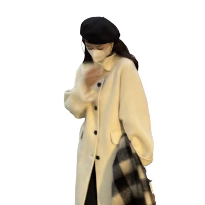 秋冬慵懒红色羊毛大衣长款双面羊绒呢子毛呢外套女西西里厚实保暖