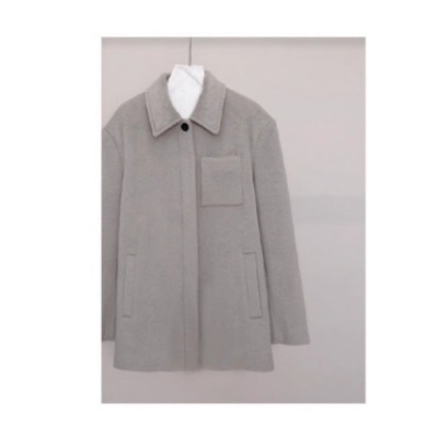 英皇贝贝黄金品类高档奢级气质现代极简翻领高雅羊驼毛单面呢上装