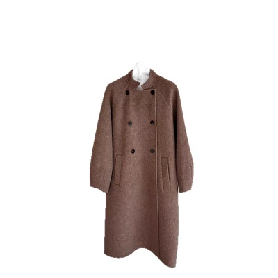 英皇贝贝黄金品类高档奢级气质现代插肩袖高雅羊驼毛双面呢大衣